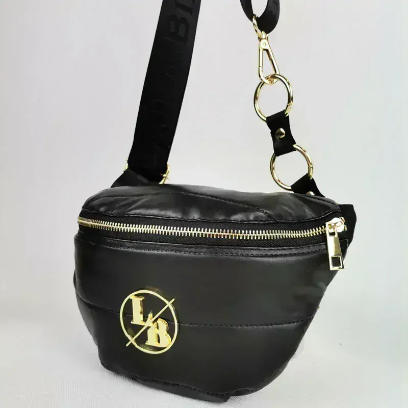 Čierna prešívaná crossbody kapsička Laura Biaggi DX-KB82-blackPRES