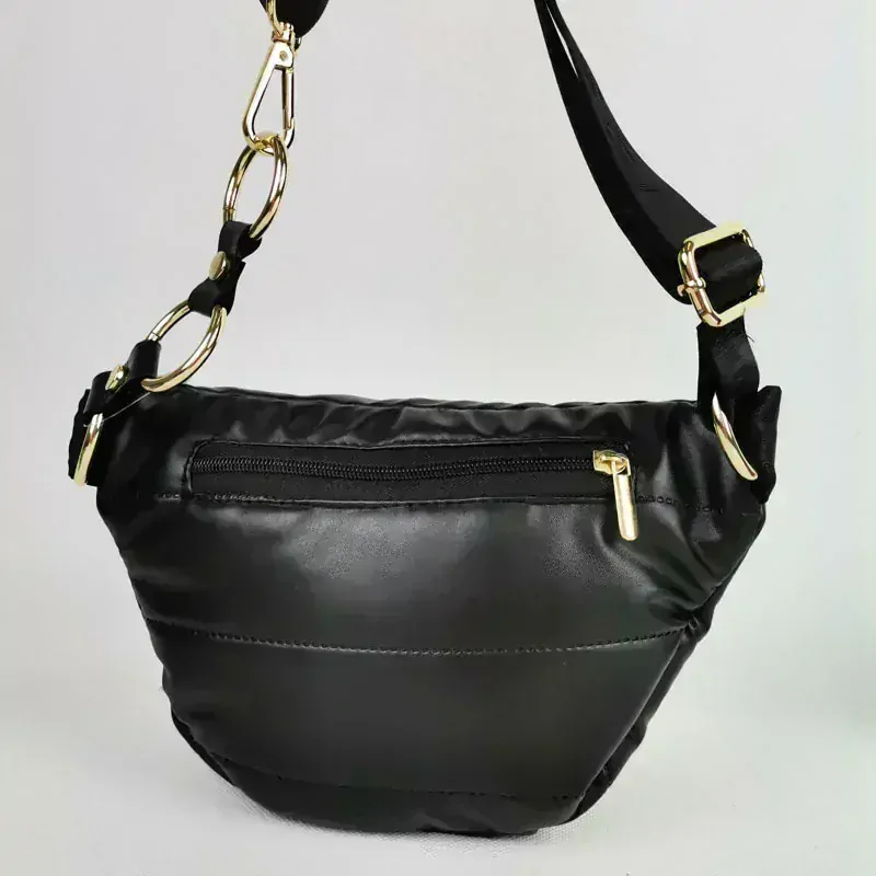 Čierna prešívaná crossbody kapsička Laura Biaggi DX-KB82-blackPRES