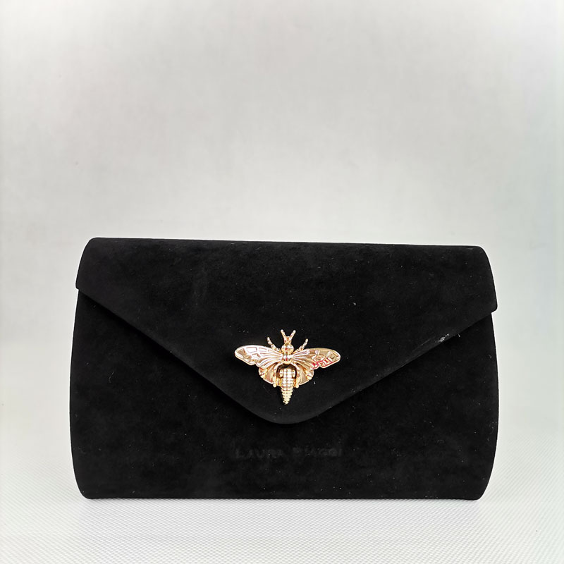 Semišová listová kabelka LAURA BIAGGI DX-MG-312-black