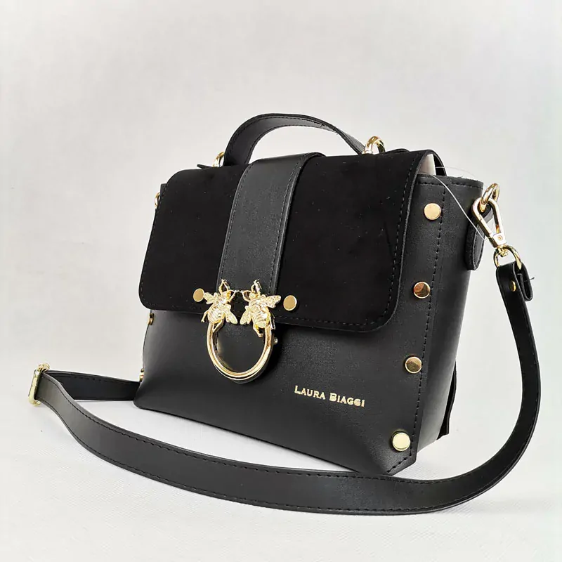 Čierna crossbody kabelka Laura Biaggi DX-JS104-blackECOZAM