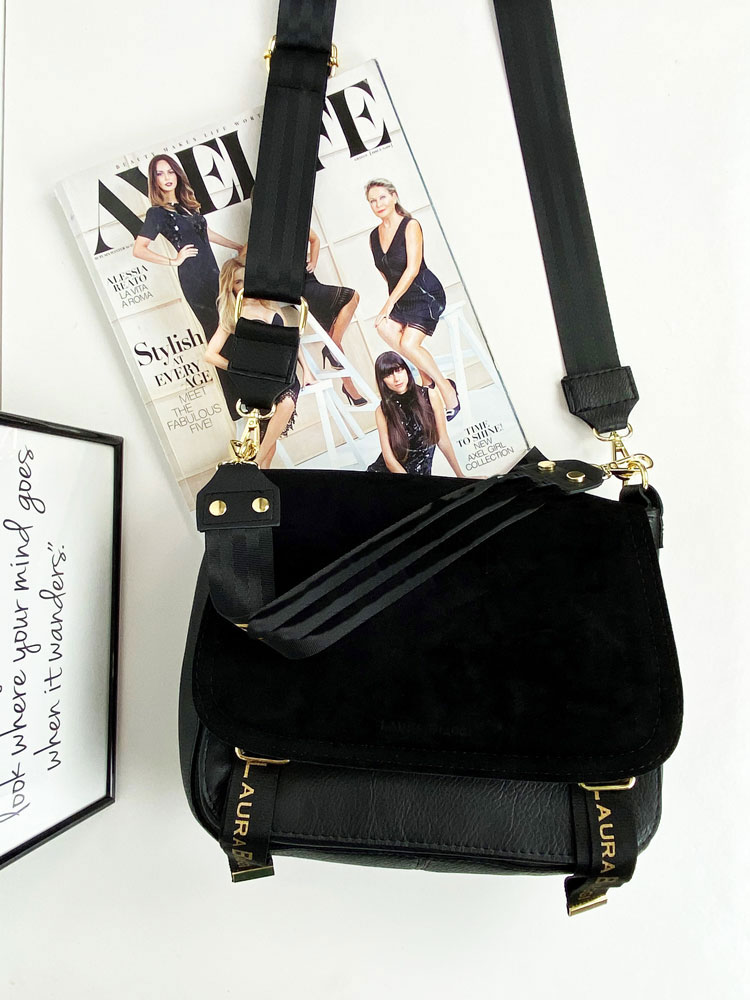 Čierna crossbody Laura Biaggi – praktická kabelka na rameno
