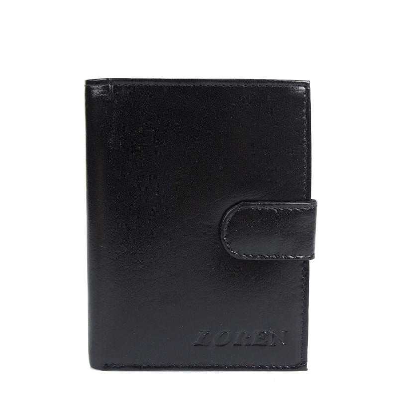 Pánska kožená peňaženka LOREN RM-03L-BCF/9684-black