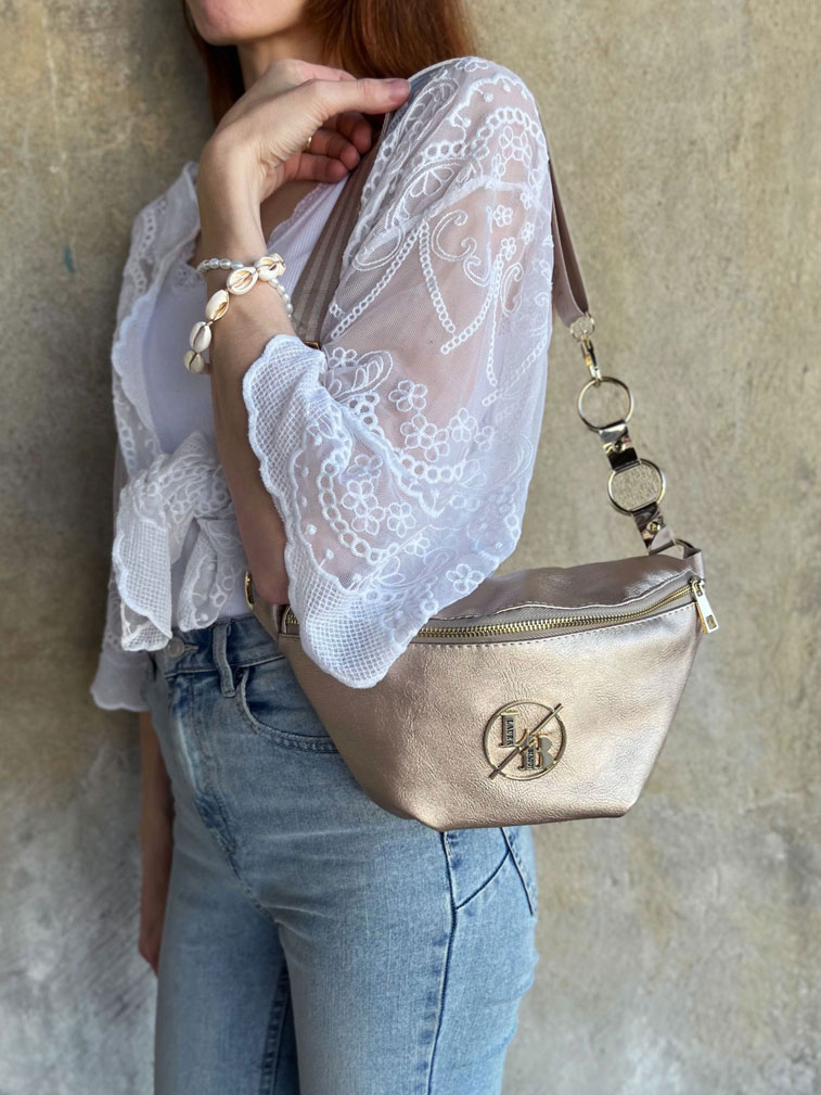 Zlatá crossbody kapsička Laura Biaggi DX-KB82-gold
