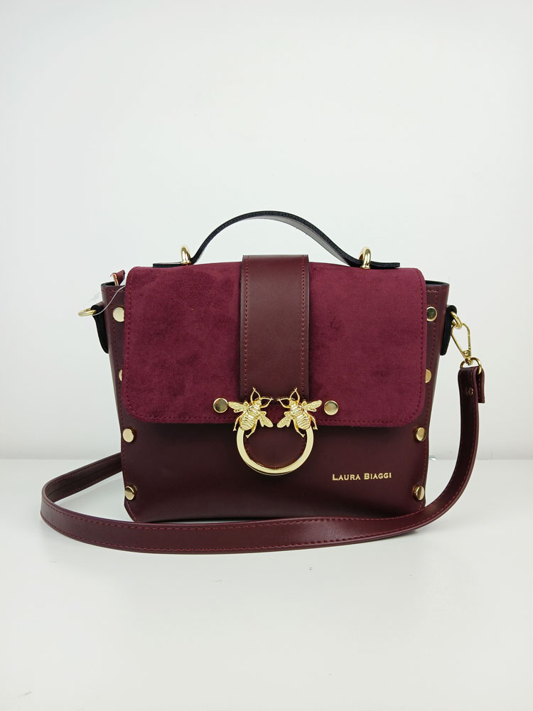 Bordová crossbody kabelka Laura Biaggi DX-JS104-bordo