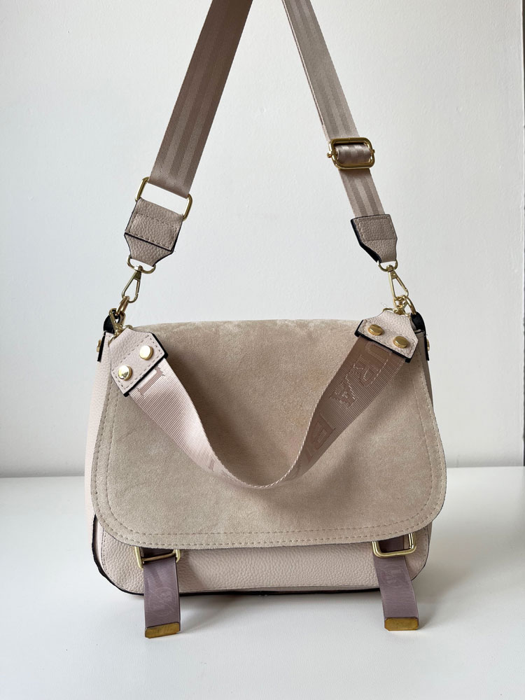 Béžová crossbody Laura Biaggi - praktická kabelka do práce