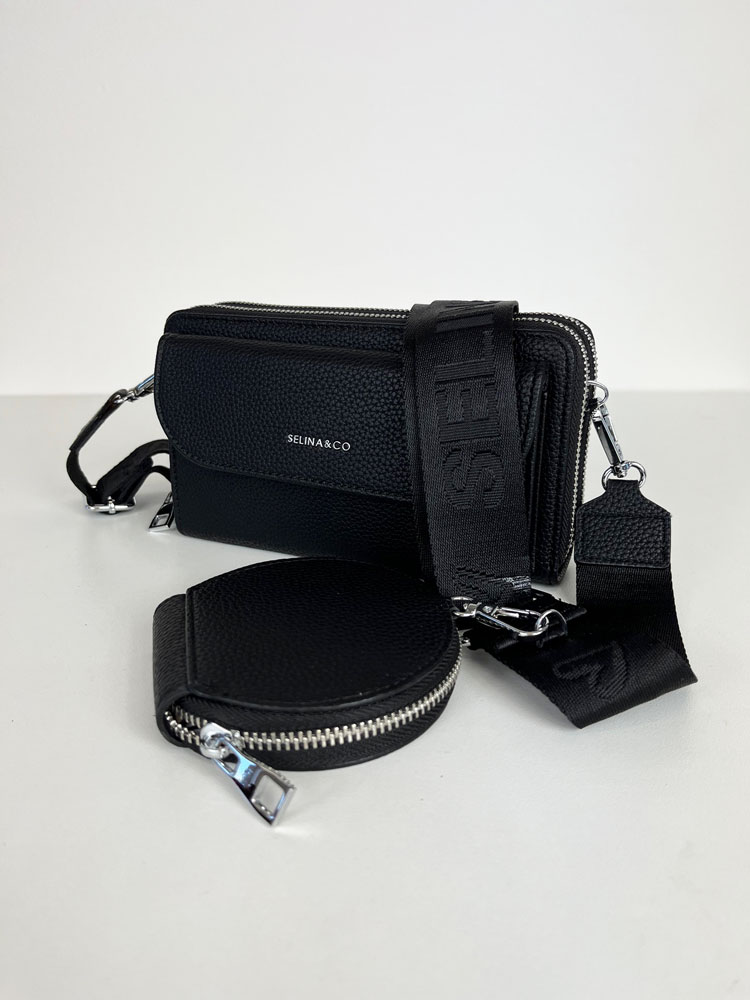 Čierna crossbody/peňaženka F-Y-90-4-black