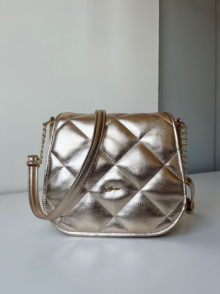 Zlatoružová crossbody kabelka GROSSO GS-3108-rosegold