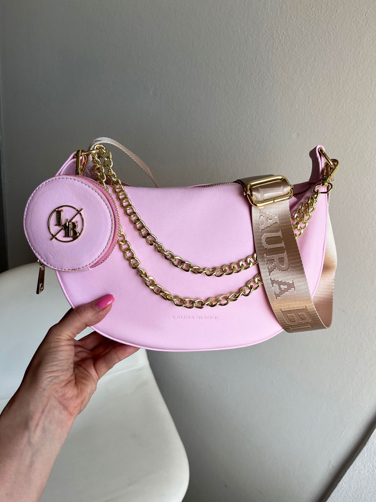 Ružová crossbody kabelka Laura Biaggi DX-JS305-pink