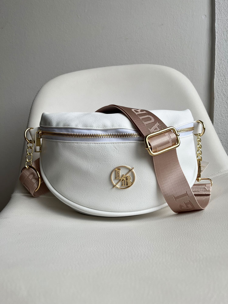 Biela dámska ľadvinka Laura Biaggi - elegantná crossbody