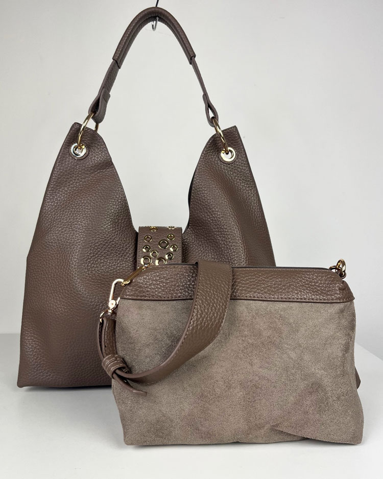 Dámska kabelka na rameno 2v1 elegantná khaki