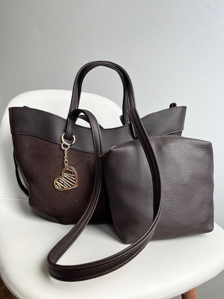 Tmavohnedá kabelka Laura Biaggi DX-F326-choco