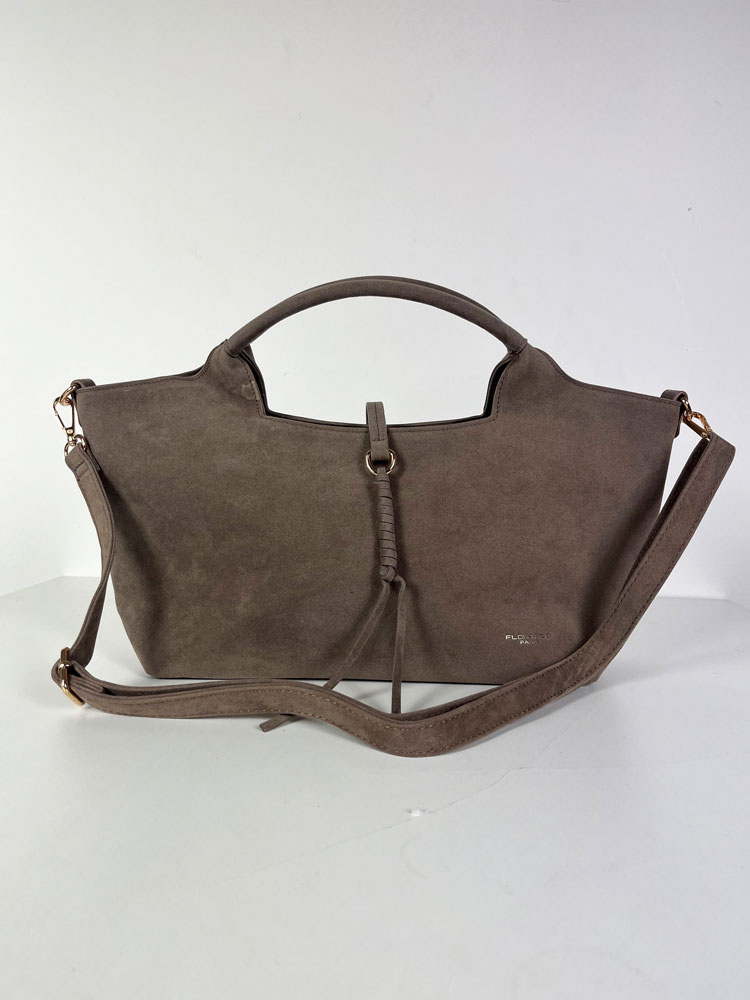 Hnedosivá kabelka do ruky F-7576-taupe