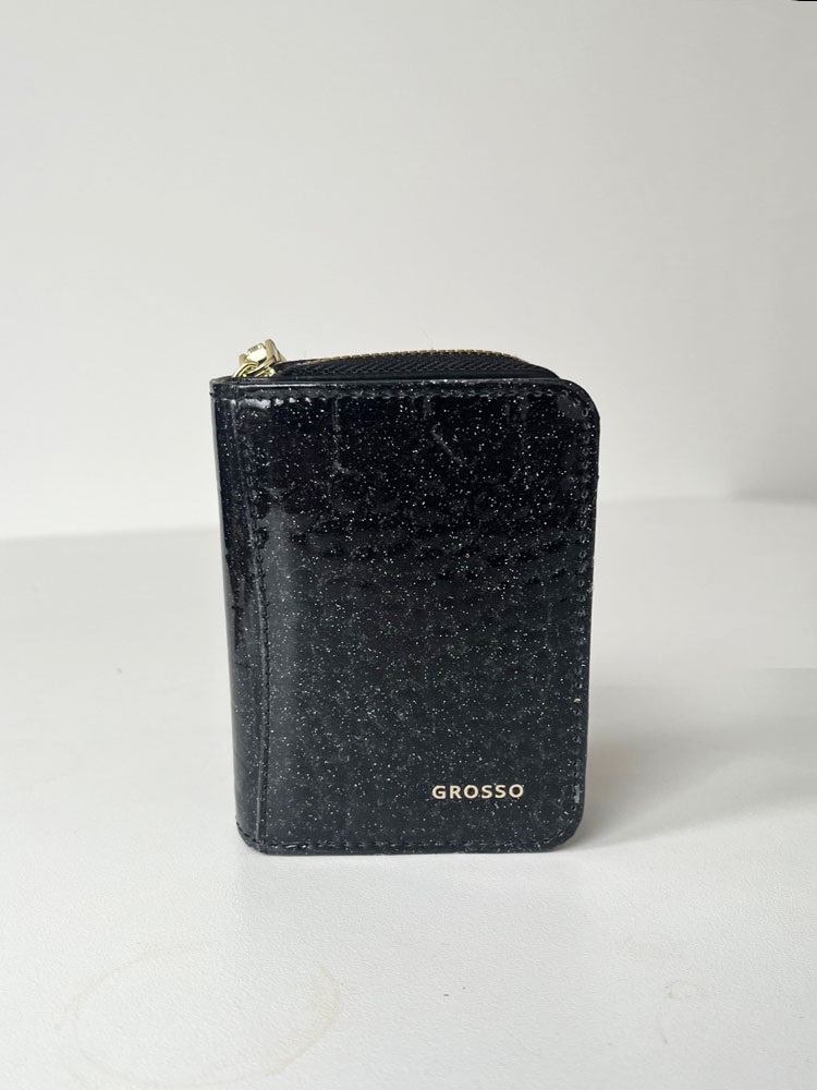 Mini dámska kožená peňaženka GROSSO GS-5157-CR-black
