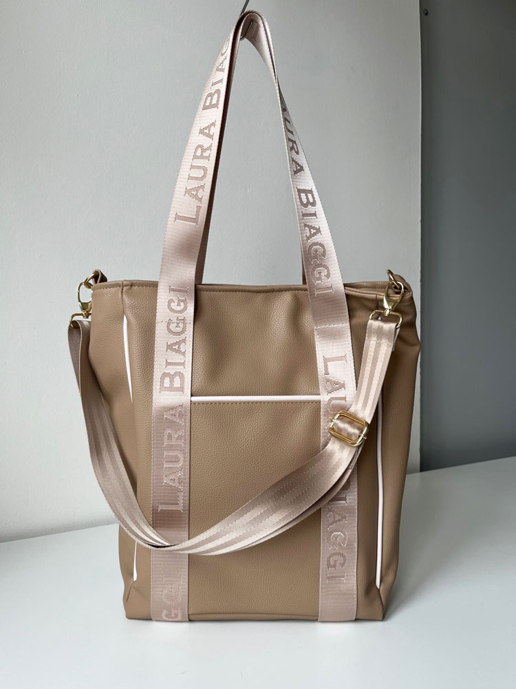 Svetlohnedá kabelka na rameno Laura Biaggi DX-KB-43-light brown