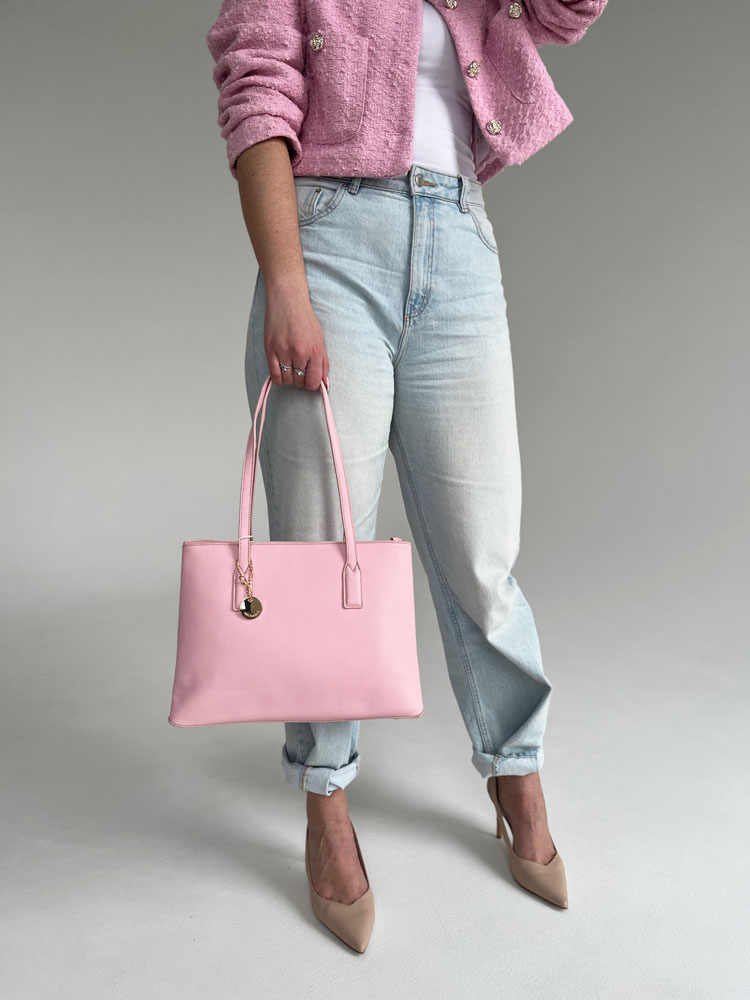 Ružová kabelka na rameno J8813-pink
