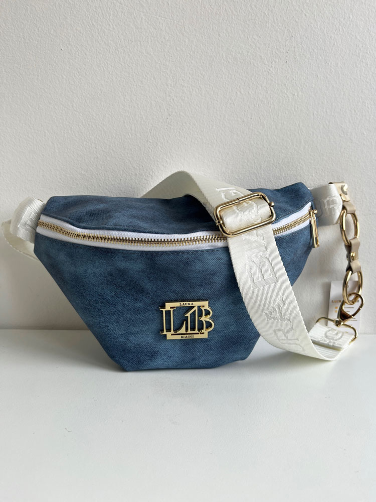 Jeansová crossbody kapsička Laura Biaggi DX-KB82-jeans blue