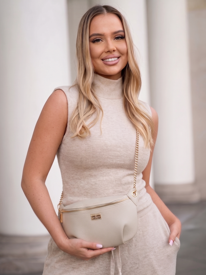 Elegantná dámska crossbody kabelka Peterson – krémová