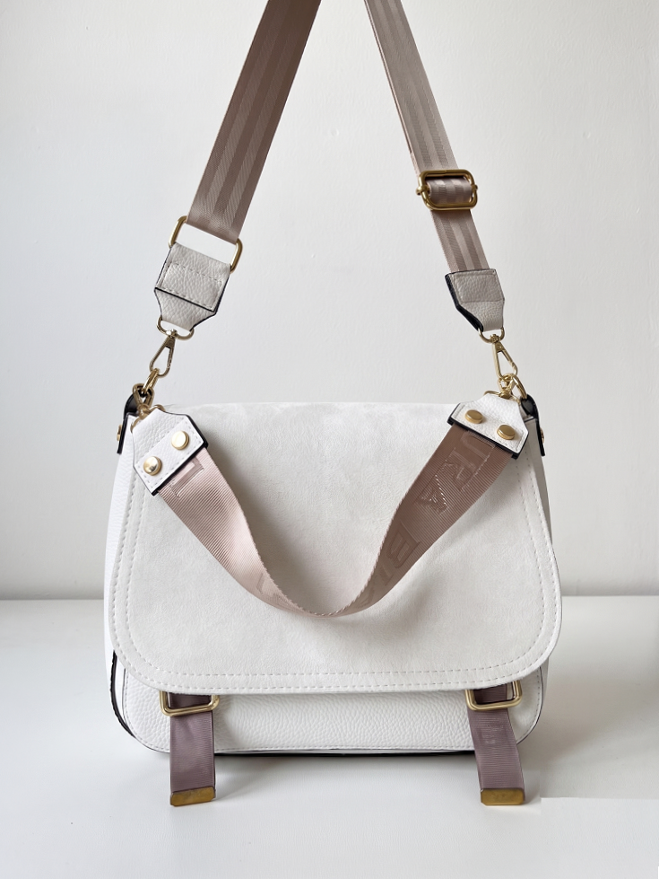 Biela crossbody Laura Biaggi – praktická kabelka na rameno