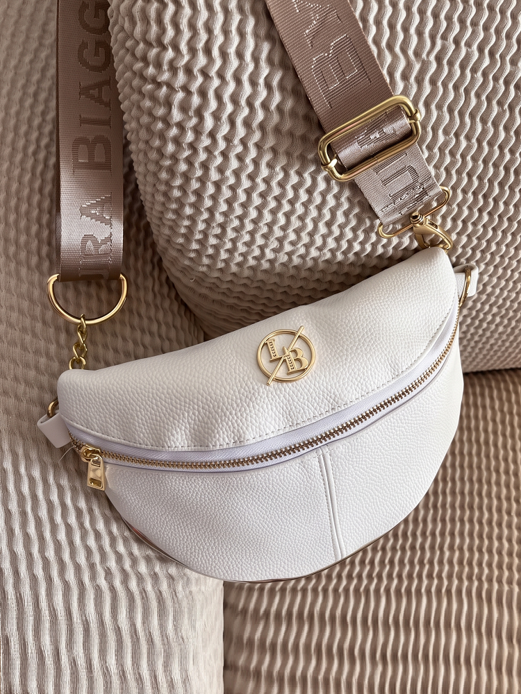 Biela dámska ľadvinka Laura Biaggi - elegantná crossbody