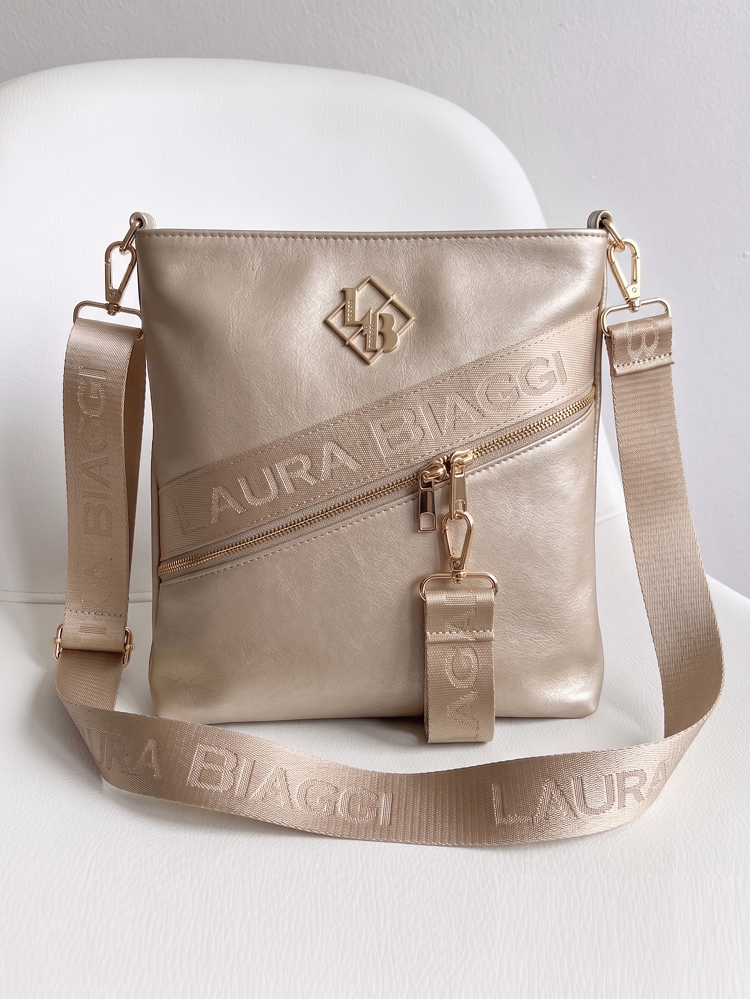 Zlatoružová crossbody Laura Biaggi športovo-elegantná