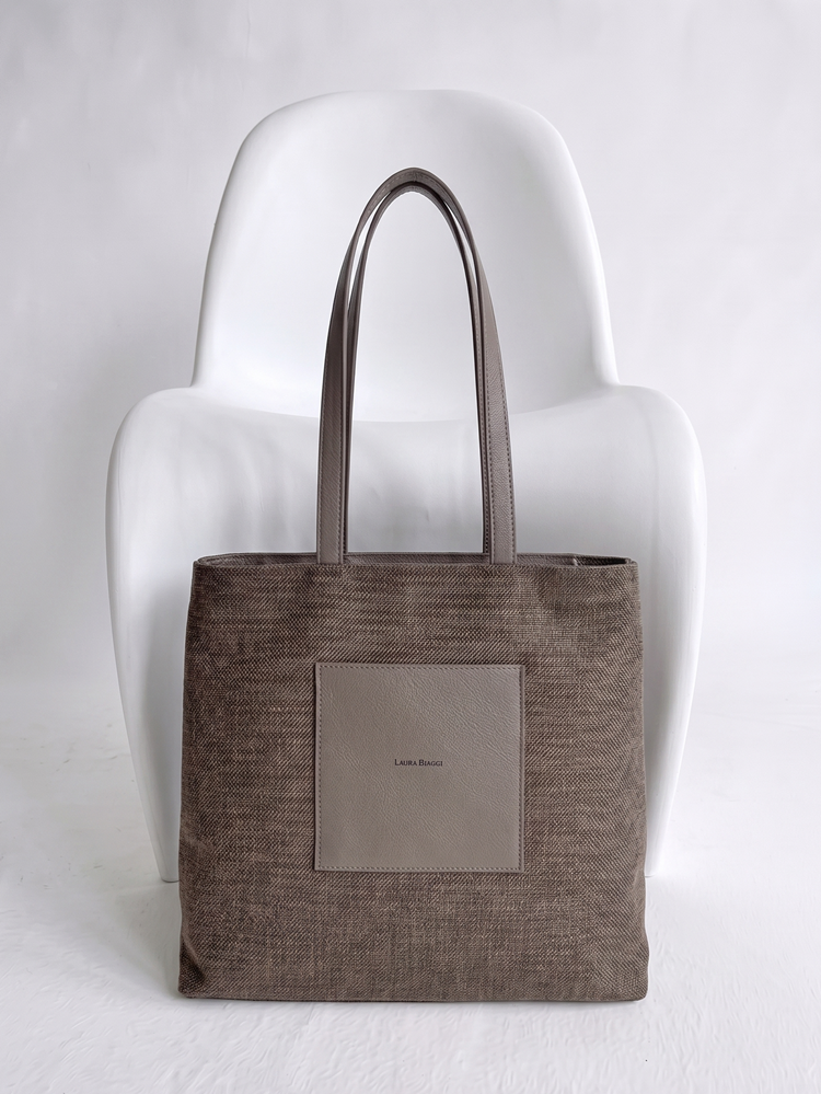 Shopper kabelka Laura Biaggi čokoládová | Elegantná kabelka na rameno