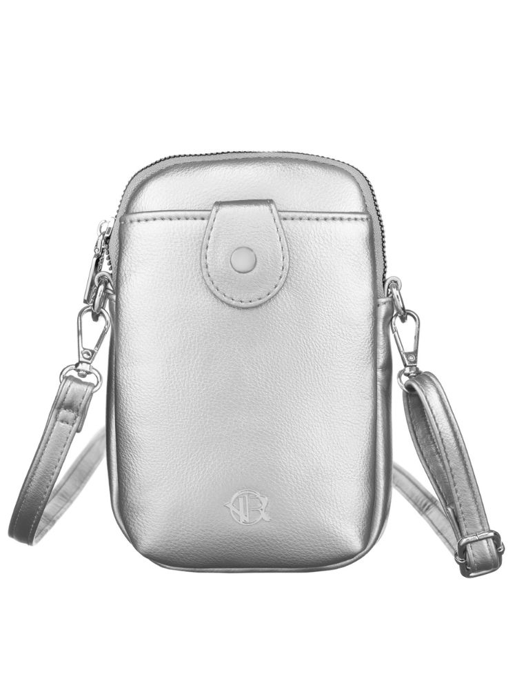 Strieborná mini crossbody- praktická na mobil