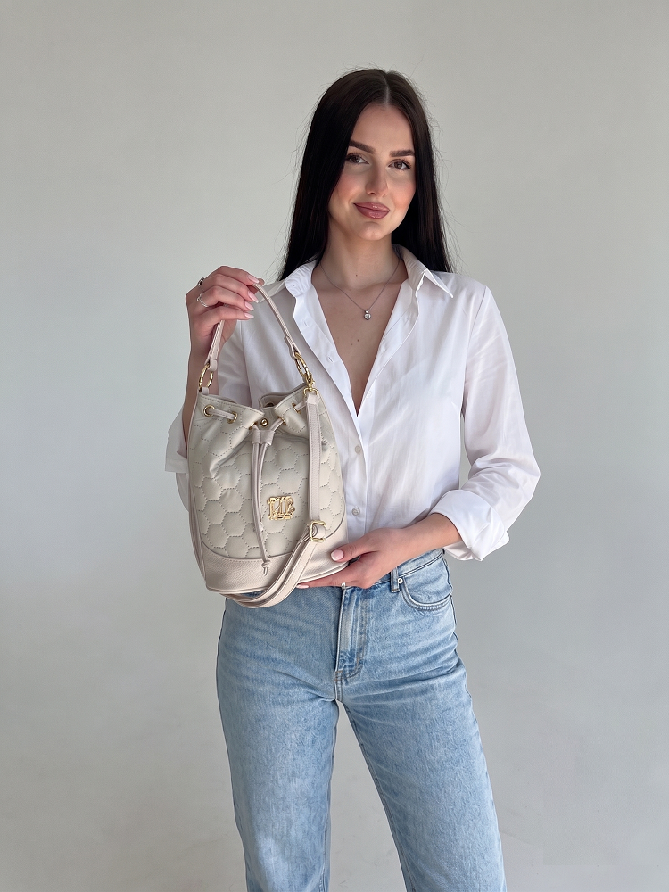Béžová kabelka v tvare vačku Laura Biaggi DX-E-106-beige