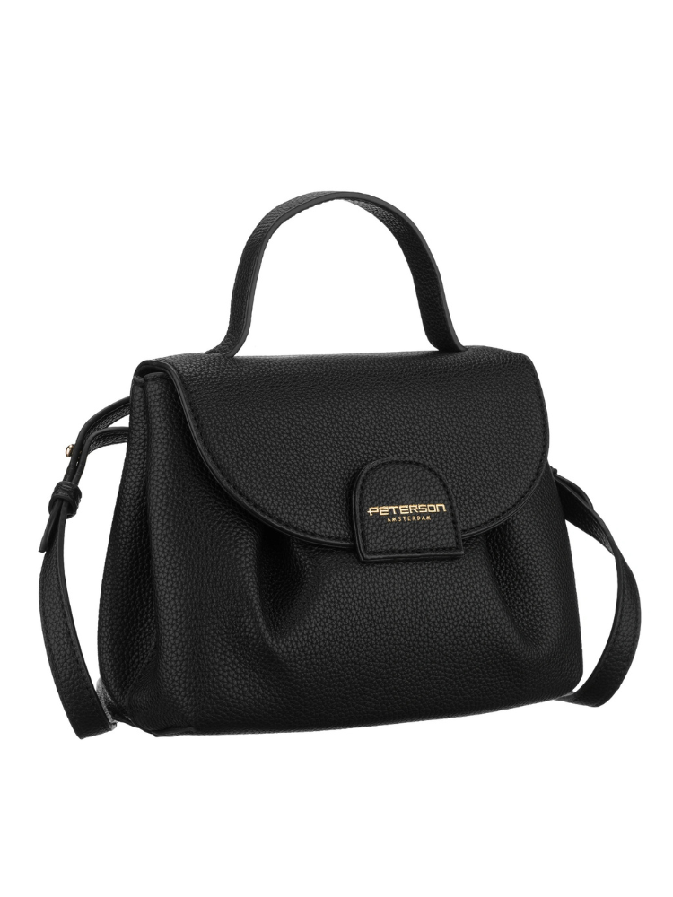 Čierna mini kabelka kabelka do ruky Peterson – praktická crossbody