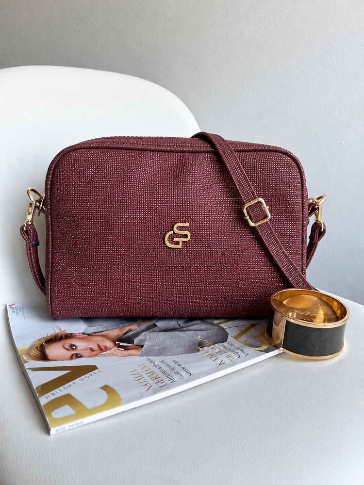 Bordová crossbody GROSSO jednoduchá a elegantná