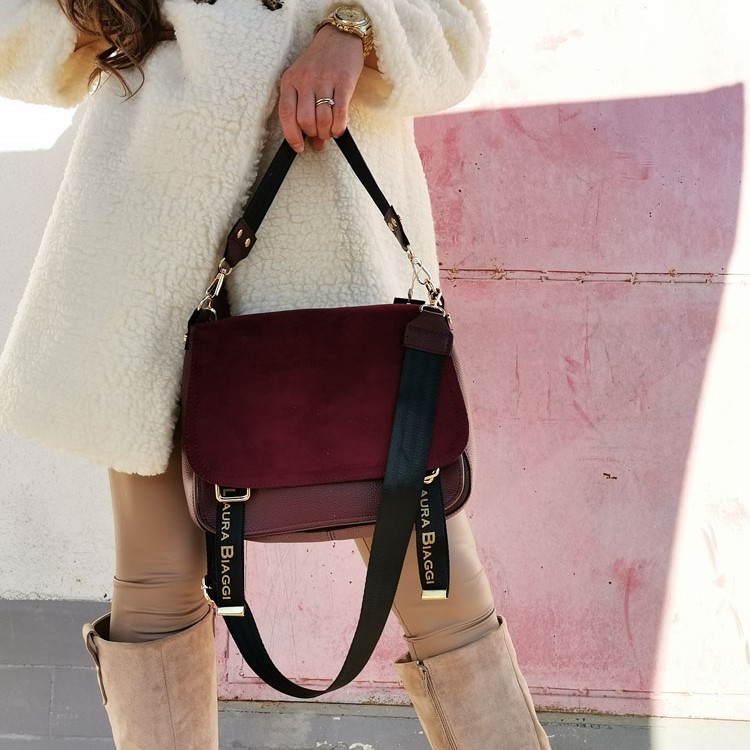 Bordová crossbody kabelka Laura Biaggi DX-F235-bordo