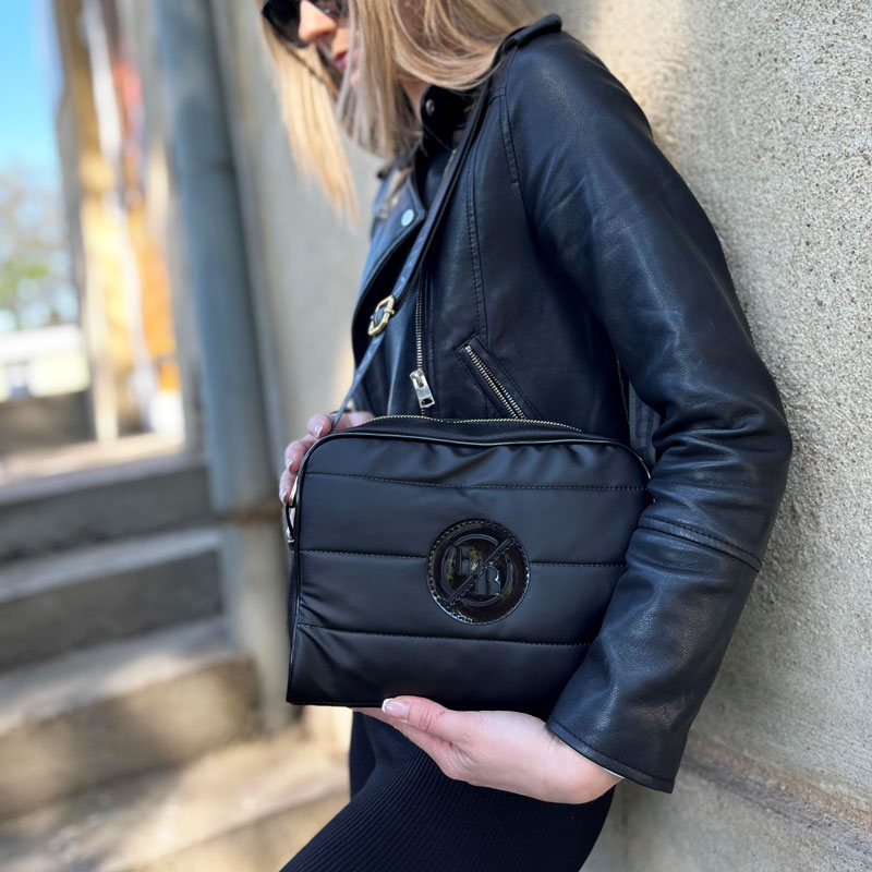 Prešívaná crossbody kabelka Laura Biaggi DX-KB77-blackNEW