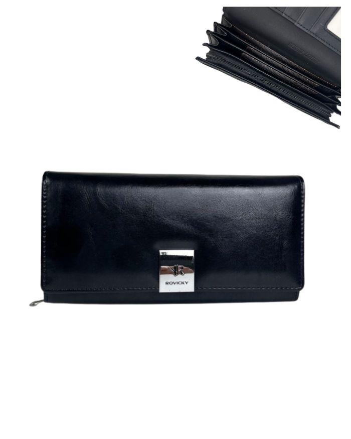 Dámska kožená peňaženka ROVICKY RPX-20A-4/8018-black