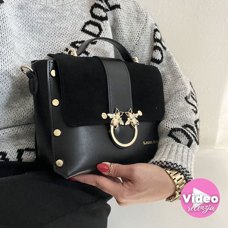 Čierna crossbody kabelka Laura Biaggi DX-JS104-blackECOZAM