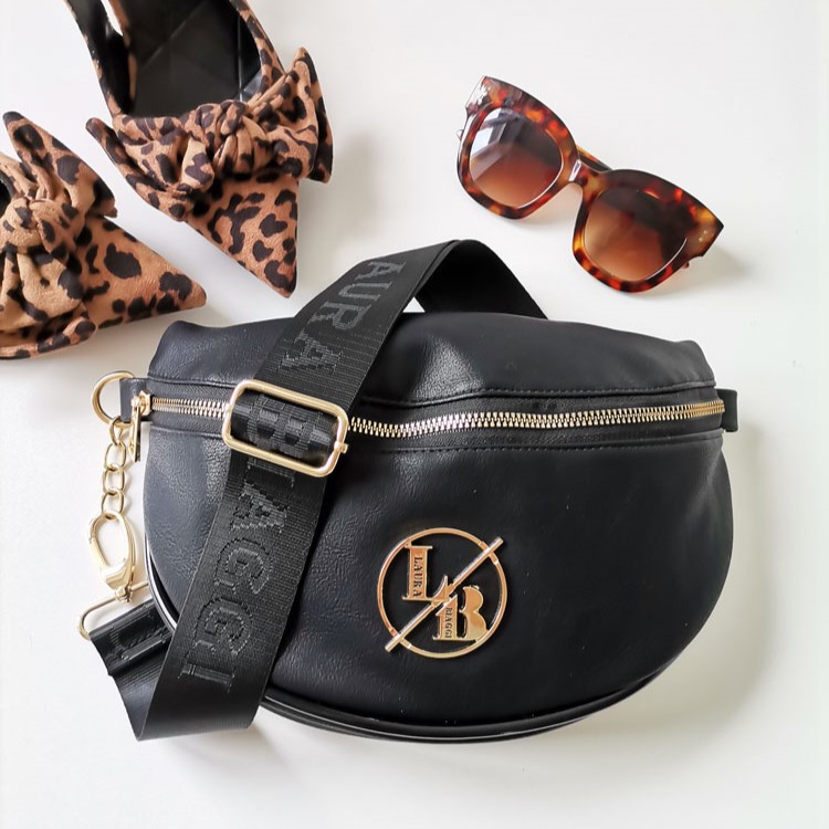 Čierna dámska ľadvinka Laura Biaggi - elegantná crossbody