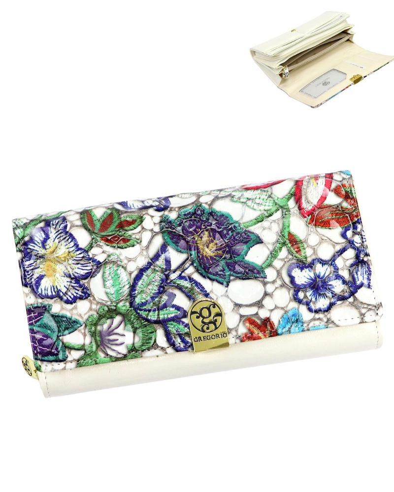 Dámska lakovaná kožená peňaženka GREGORIO KL-106-multi