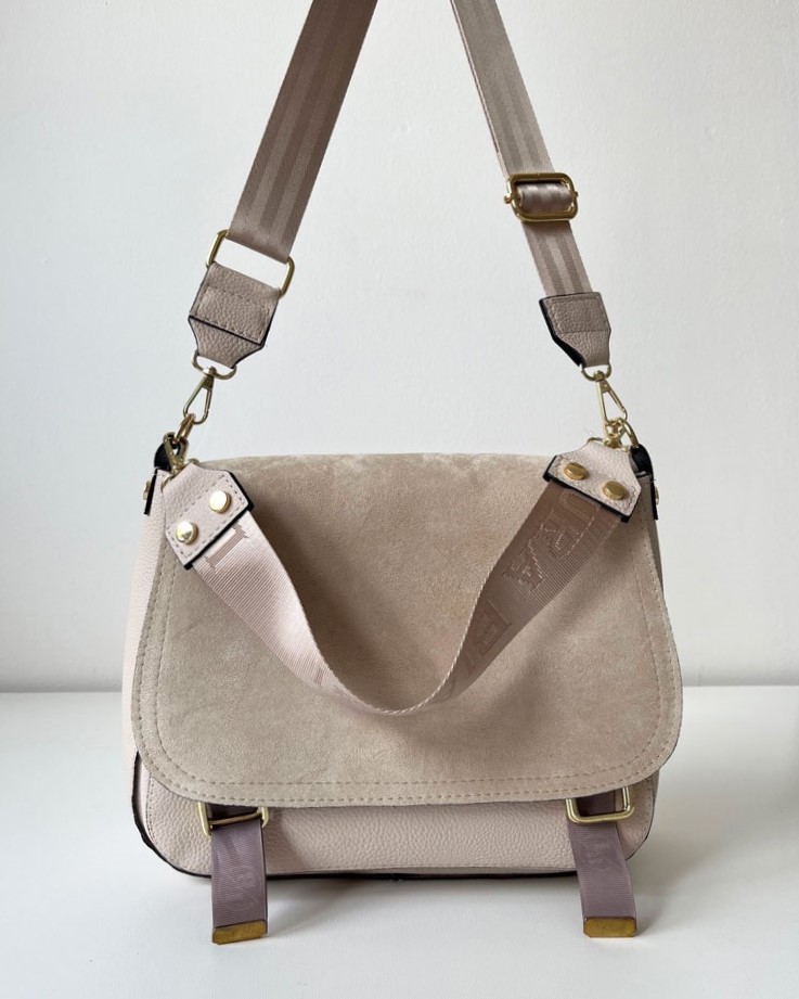 Béžová crossbody Laura Biaggi - praktická kabelka do práce