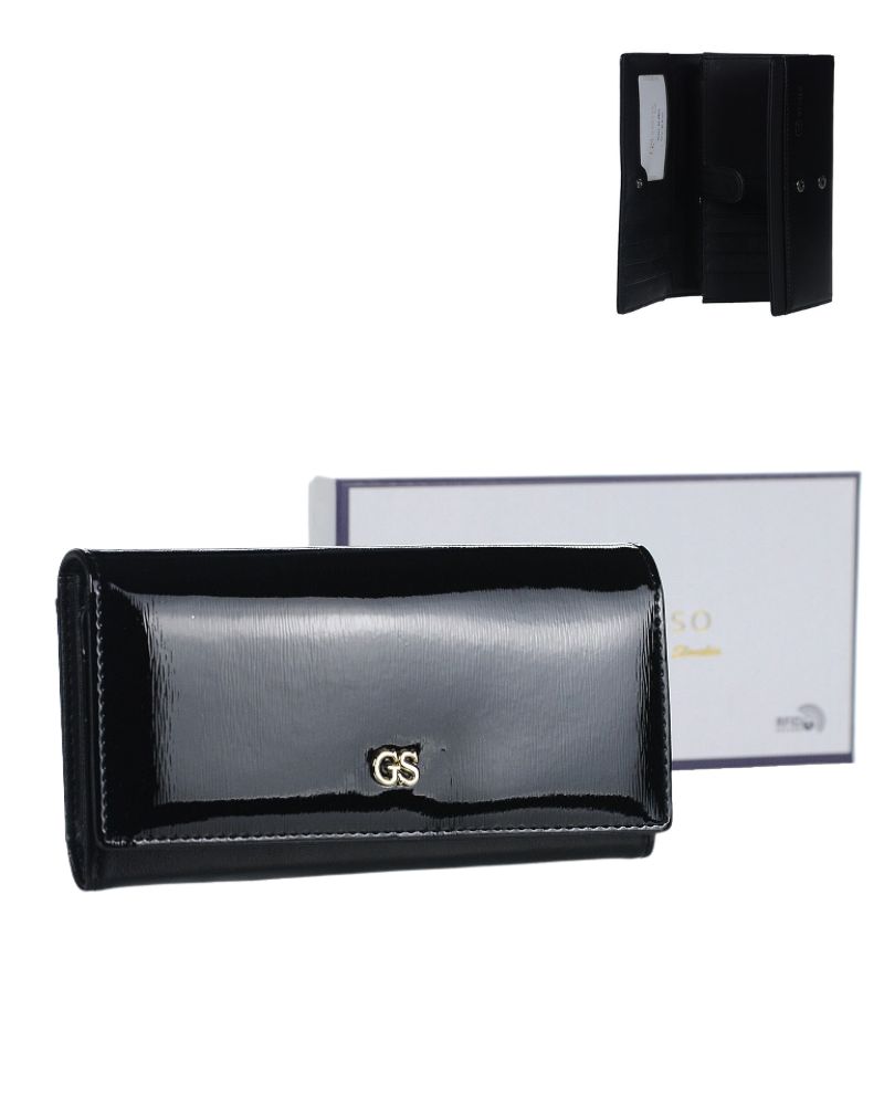 Dámska kožená peňaženka GROSSO GS-PN26-SH-black