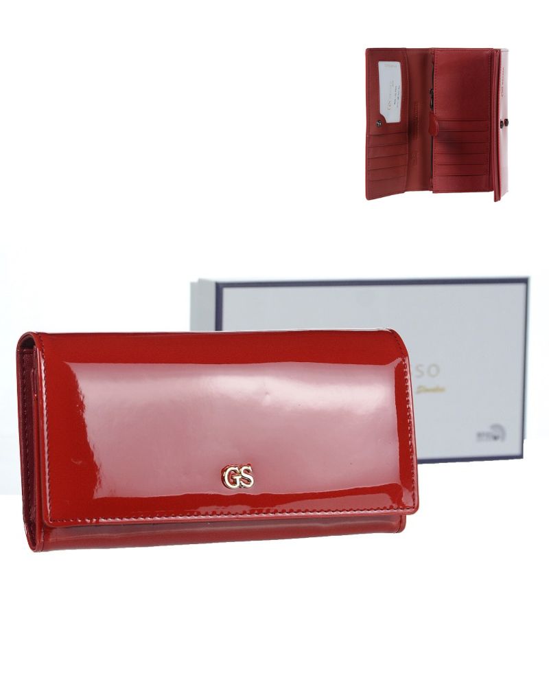 Dámska kožená peňaženka GROSSO GS-PX26-JMP-dark red