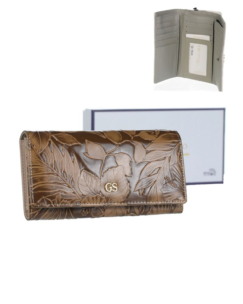 Malá dámska kožená peňaženka GROSSO GS-PX29-DSF-taupe