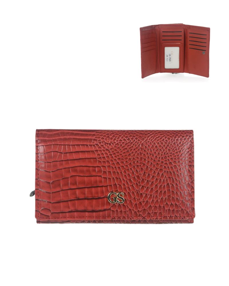 Menšia dámska kožená peňaženka GROSSO GS-PN29-JMS-red