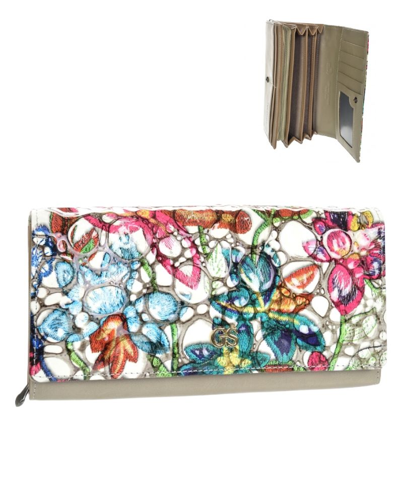 Dámska kožená peňaženka GROSSO GS-PN20-FL-multi