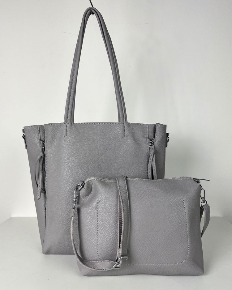 Sivá kabelka na rameno 2v1 PB-9703-25-l.grey