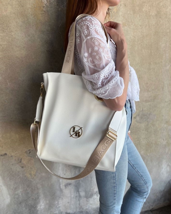 Biela kabelka Laura Biaggi DX-2038-white