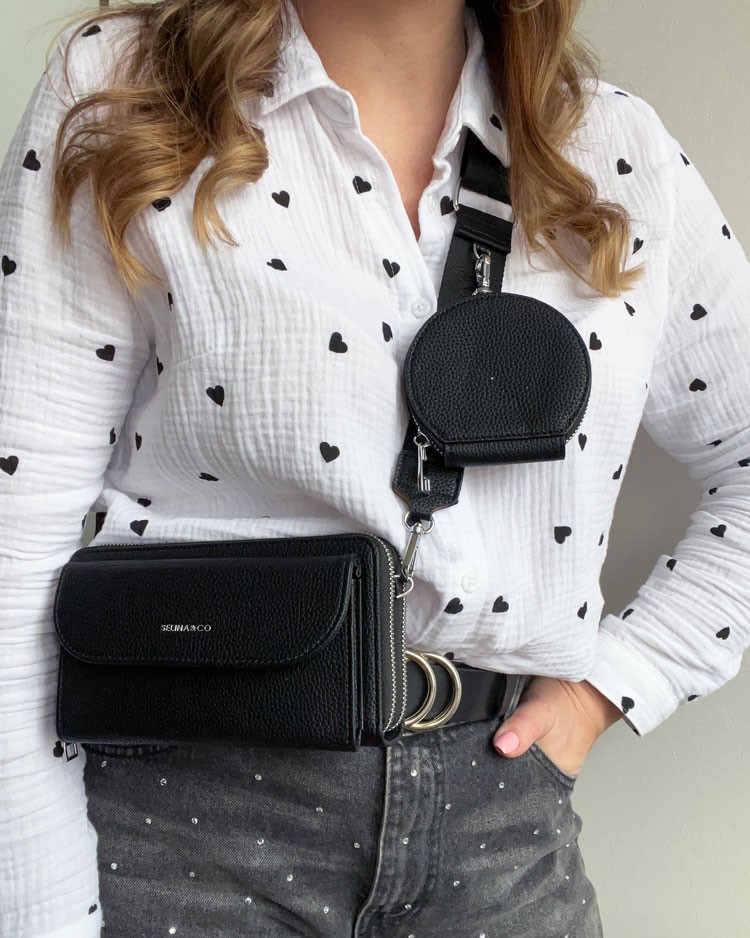 Čierna crossbody/peňaženka F-Y-90-4-black
