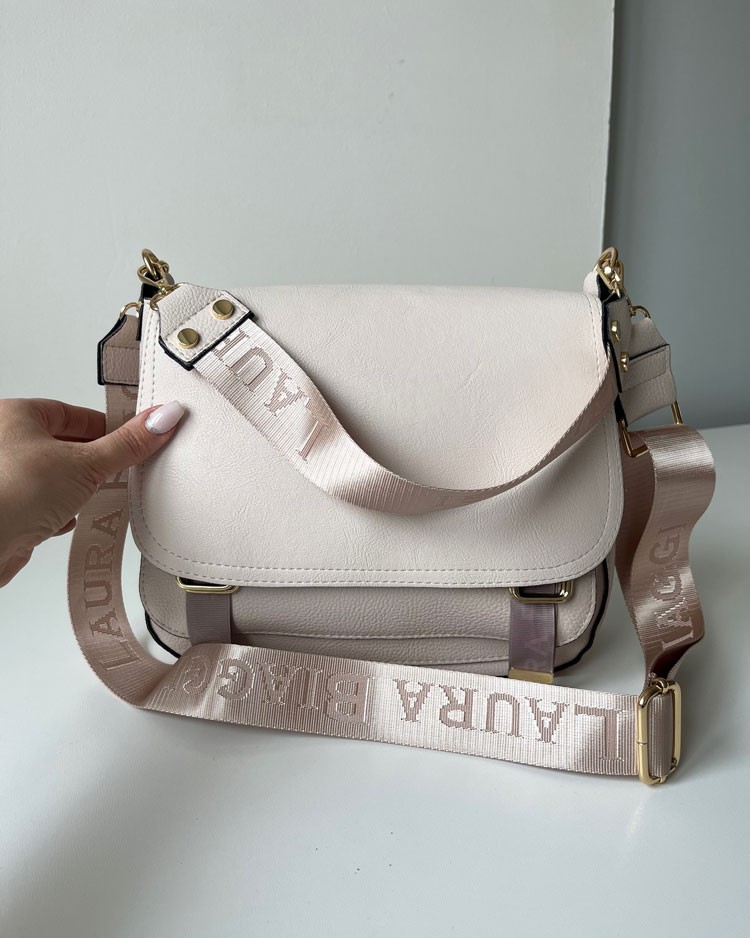 Béžová crossbody Laura Biaggi – praktická kabelka na rameno