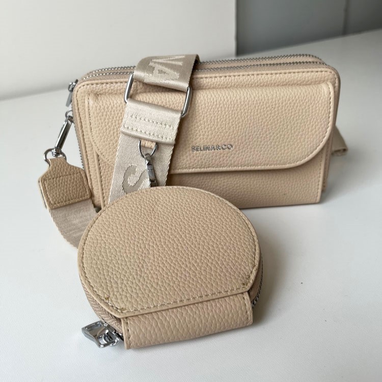 Hnedá crossbody/peňaženka F-Y-90-4-taupe