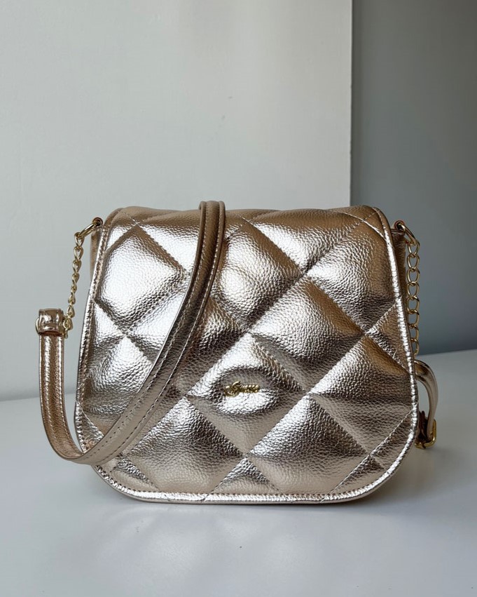 Zlatoružová crossbody kabelka GROSSO GS-3108-rosegold