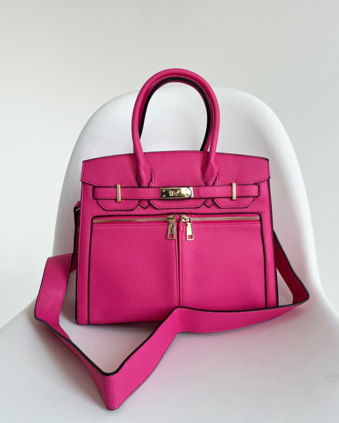 Ružová kabelka do ruky AK-93642-rosa