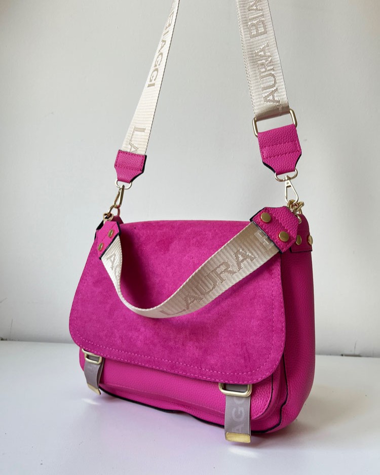 Ružová crossbody Laura Biaggi – praktická kabelka na rameno