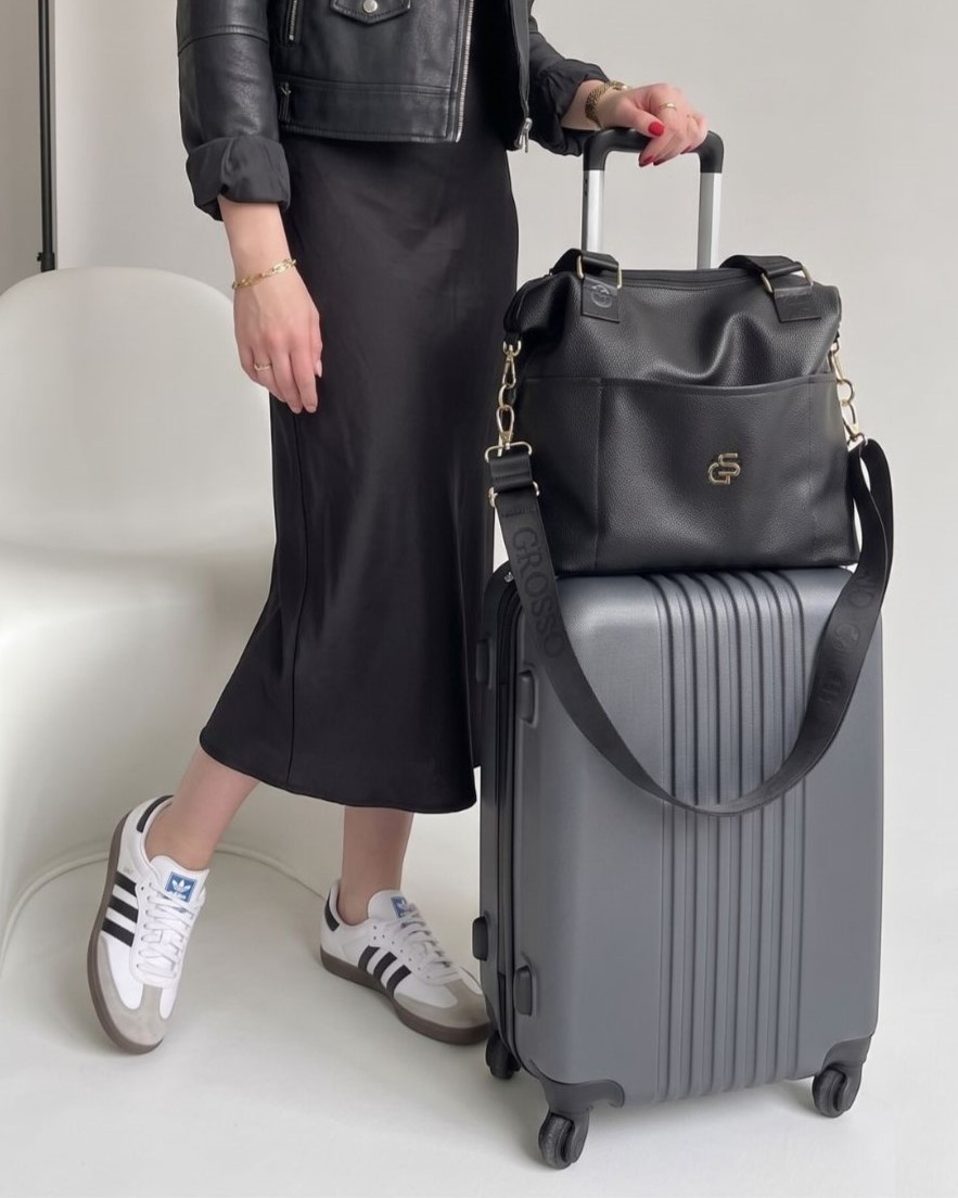 Dámska kabelka Grosso čierna – ideálna na cestovanie